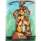 African sculpture drawing No. 3